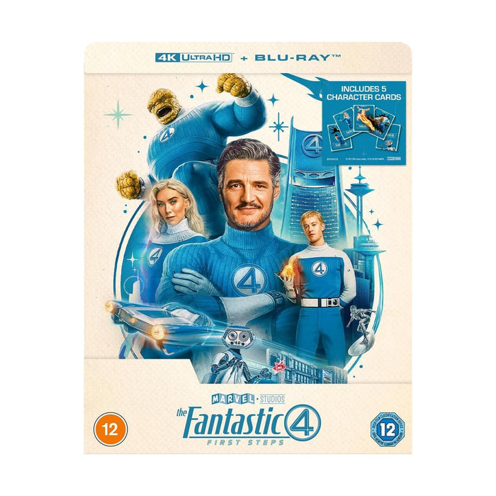 The Fantastic Four: First Steps (Steelbook) [4K Ultra HD + Blu-ray] (with 5 x Collectible Character Artcards)