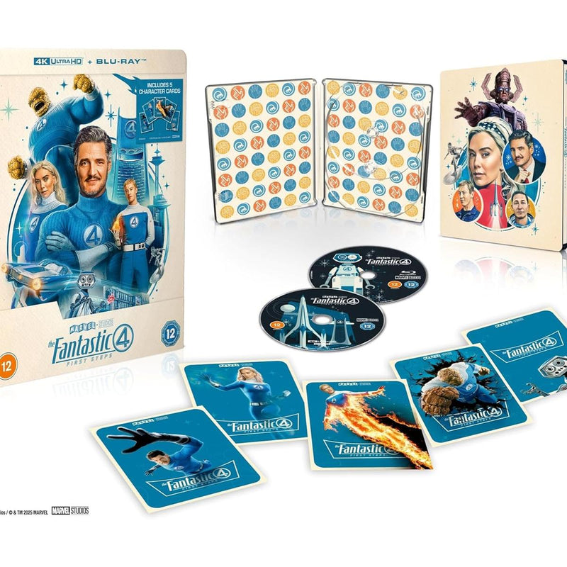 The Fantastic Four: First Steps (Steelbook) [4K Ultra HD + Blu-ray] (with 5 x Collectible Character Artcards)