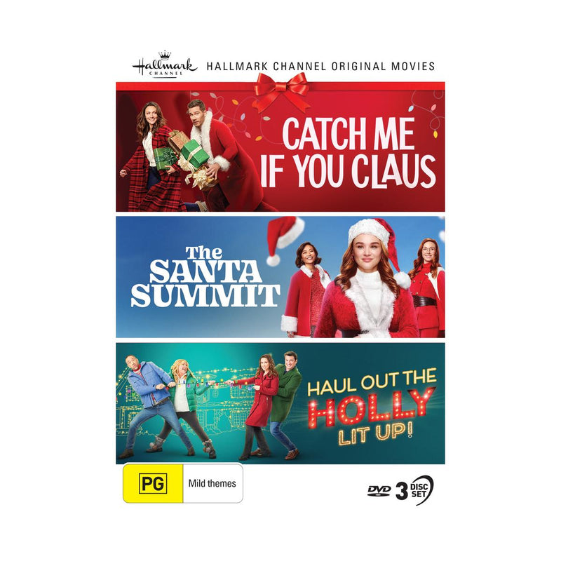 Hallmark Christmas 3 Film Collection (Catch Me If You Claus / The Santa Summit / Haul Out The Holly: Lit Up) [DVD]