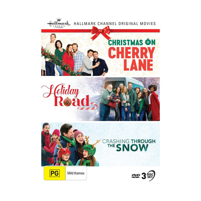 Hallmark Christmas 3 Film Collection (Christmas on Cherry Lane / Holiday Road / Crashing Through The Snow) [DVD]