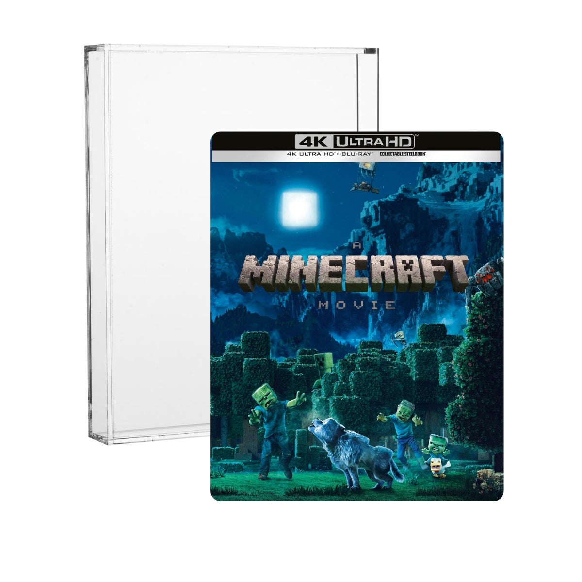 A Minecraft Movie (Night Scene Limited Edition) (Steelbook + Acrylic Protector Case Bundle) [4K Ultra HD + Blu-ray]