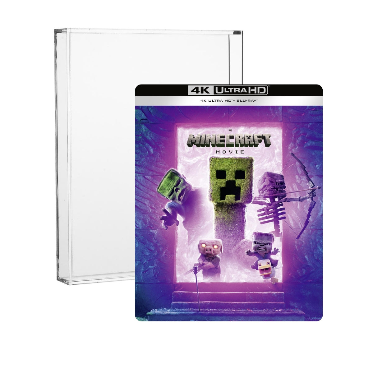 A Minecraft Movie (Portal Limited Edition) (Steelbook + Acrylic Protector Case Bundle) [4K Ultra HD + Blu-ray]