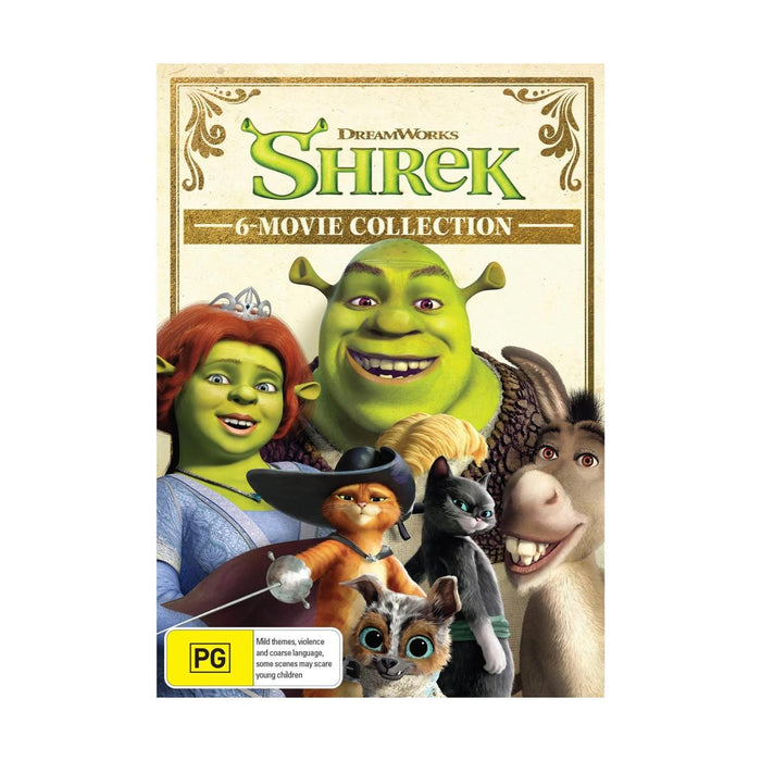 Shrek - 6 Film Collection (Shrek 1-4/Puss in Boots/Puss in Boots: The Last Wish) [DVD]